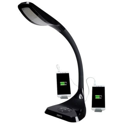 Lampada LED nera con charger USB e speaker bluetooth - immagine 3