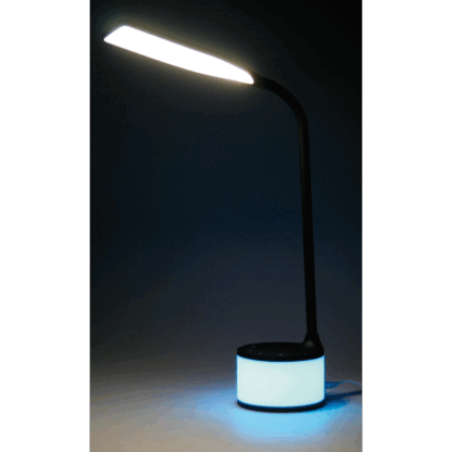 Lampada LED nera con charger USB e luci d’atmosfera - immagine 4