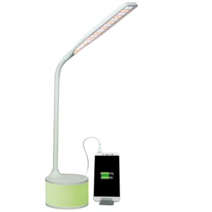 Lampada LED bianca con charger USB e luci d’atmosfera - immagine 7