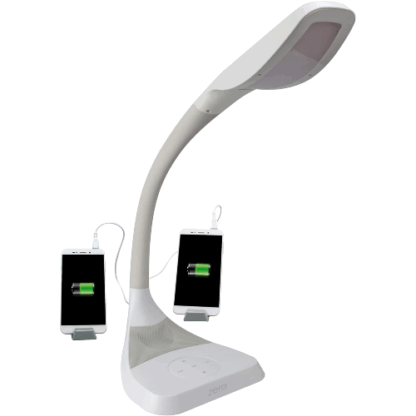 Lampada LED bianca con charger USB e speaker bluetooth - immagine 4